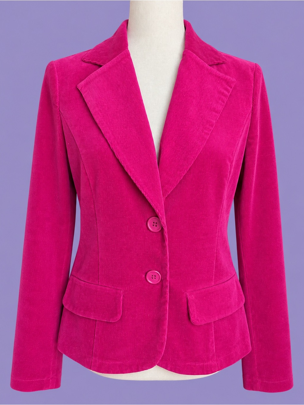 Women's Fuchsia Corduroy Blazer